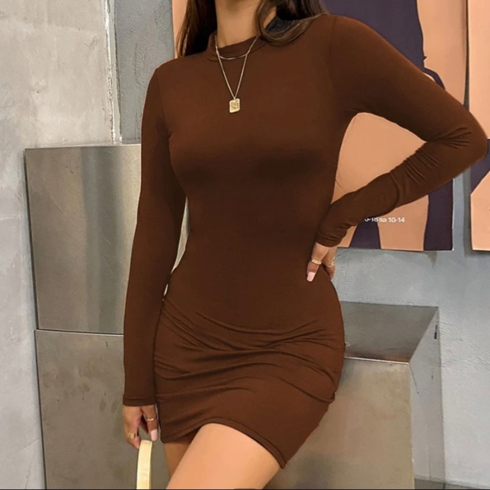 Mock Neck bodycon dress
